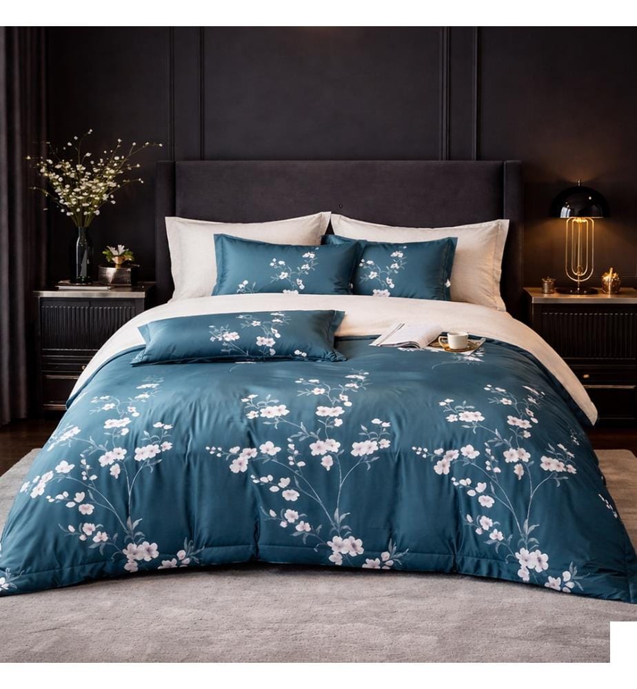 Parure Housse de Couette 3 Pcs 220X240 cm en Coton 57 Fils Tsuki
