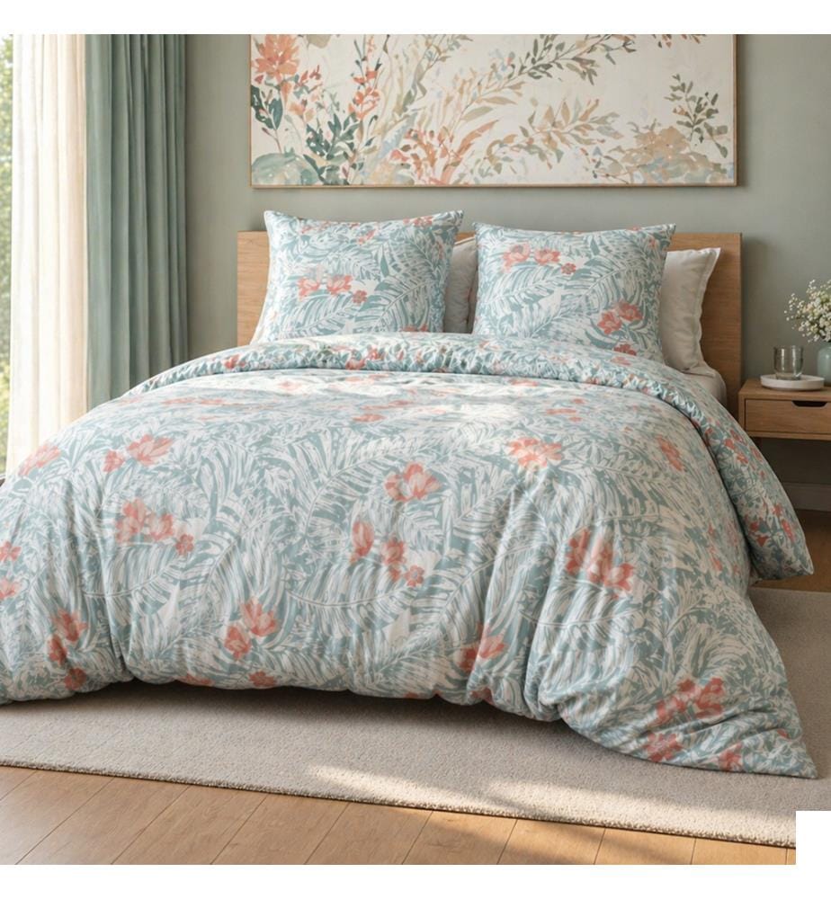 Parure Housse de Couette 3Pcs 240X220cm 100% Polyester Microfibre 75Gsm Maonav