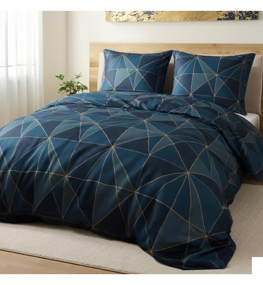 Parure Housse de Couette 3Pcs 240X220cm 100% Polyester Microfibre 75Gsm Kael