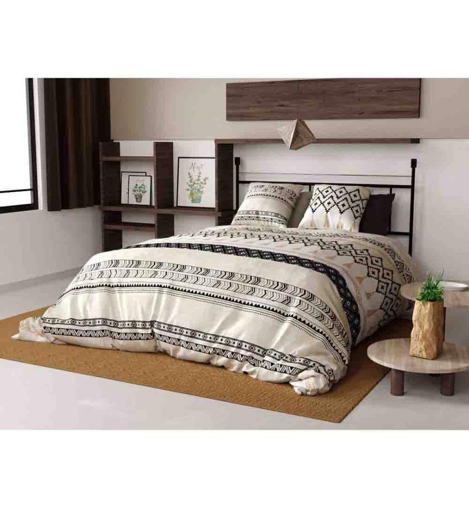 Parure de Couette 3 Pièces 240 x 220 cm - Beige