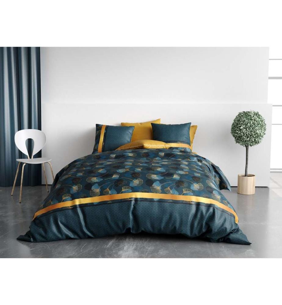 Parure De Couette 3Pcs 260x240Cm 100% Coton 57 Fils/Cm2 - Ginko