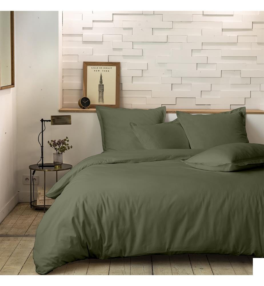 Parure Housse de Couette 2 Pers 240 x 220 cm - Vert