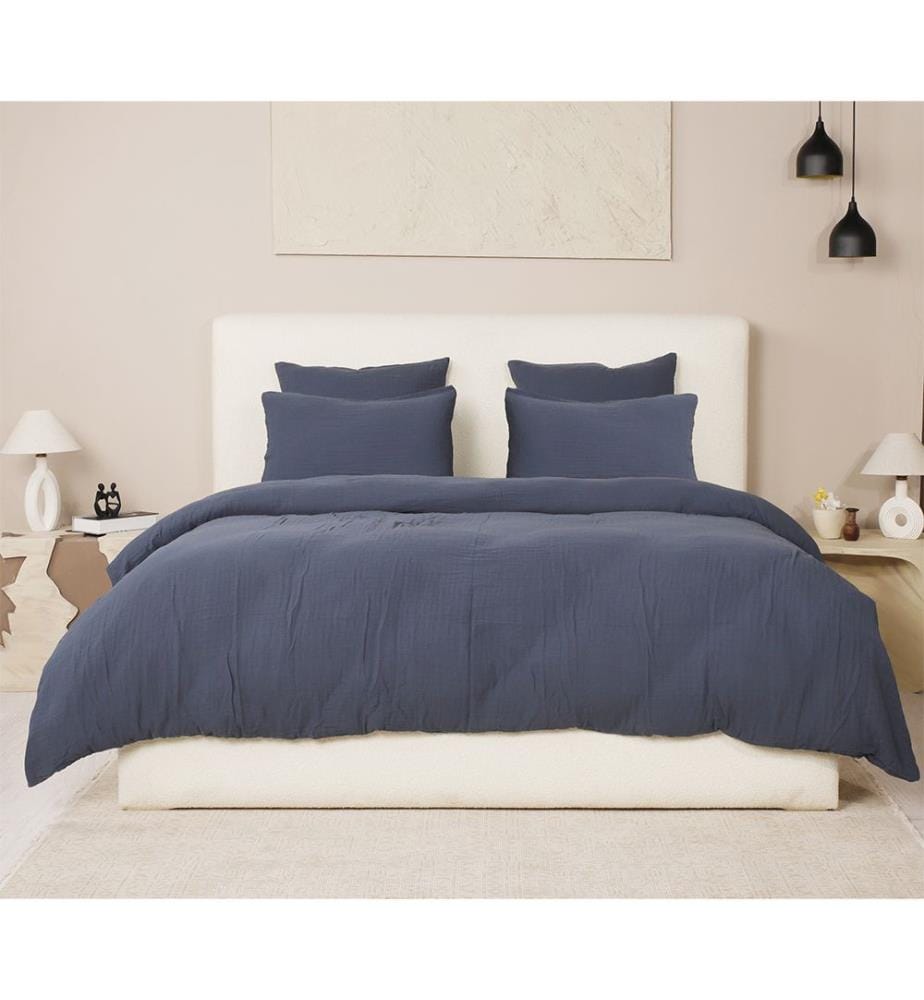 Parure de Couette 3 Pièces 240 x 220 cm - Bleu Pétrole