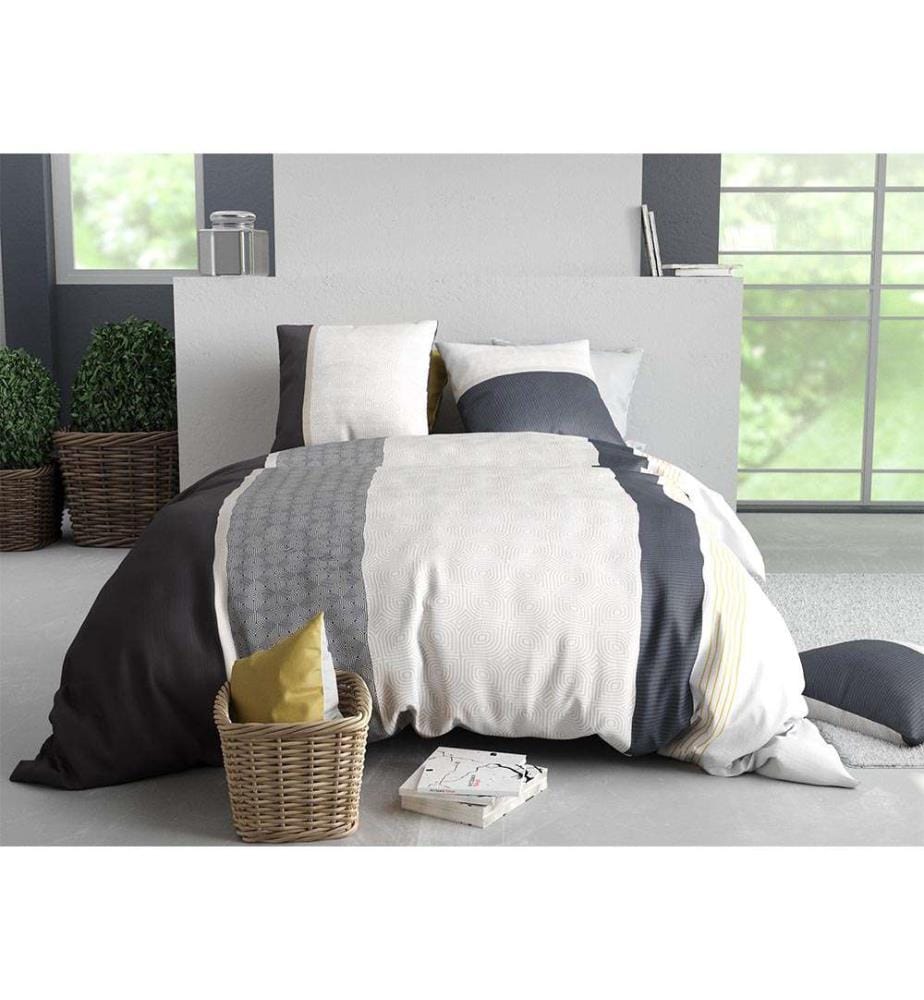 Parure Housse de Couette 3 pièces 240x220 cm - Multicolore