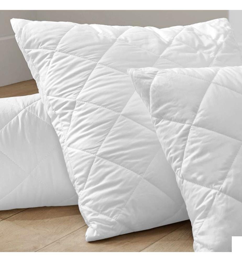 Lot de 2 Protège oreiller 65 x 65 cm - Blanc