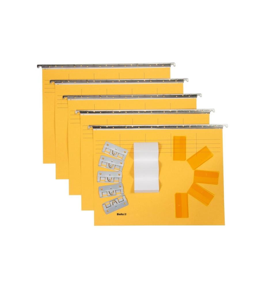 Biella Pochette pour classement Original Vetro Mobil Jaune, 5 pièces