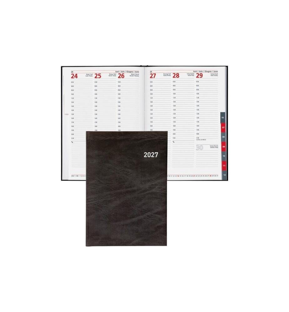 Biella Agenda commercial Registra 7 plus Marbre, 2027, Noir
