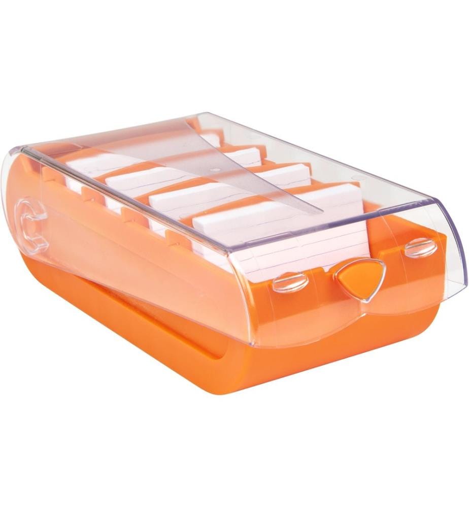 Biella boîte à cartes Bunny A8 100 cartes, orange