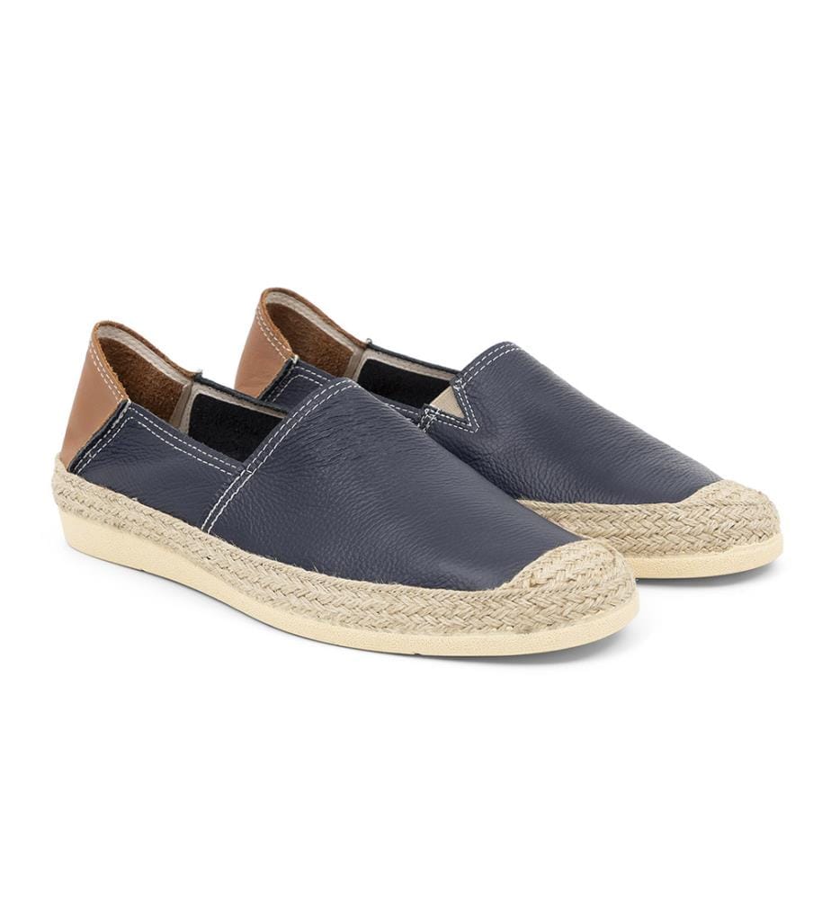 Espadrille en cuir - Bleu