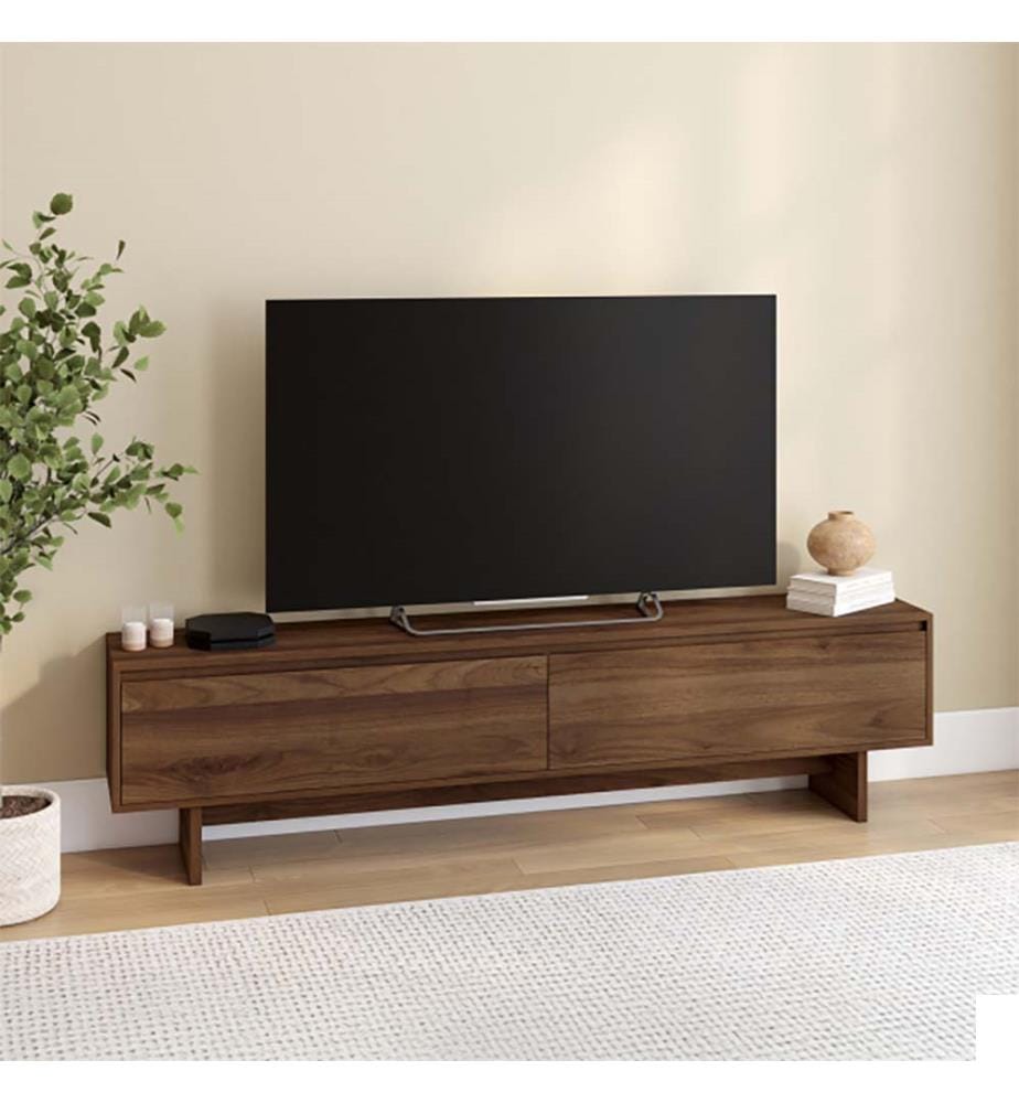 Meuble TV Yumi effet noyer L180cm