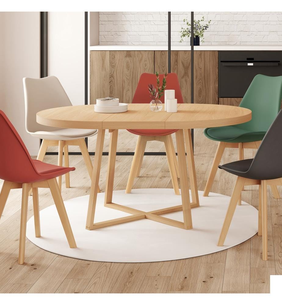 Table repas Sana plateau extensible 110-150 - Brun