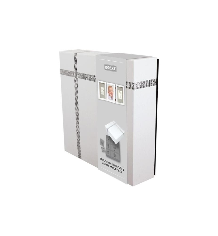 Kit d'empreintes de mains triple Dooky avec boîte à souvenirs 55 x 22 cm