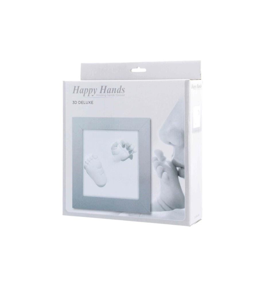 Dooky Kits dempreintes 3D Happy Hands Deluxe argent, 23 x 23 cm