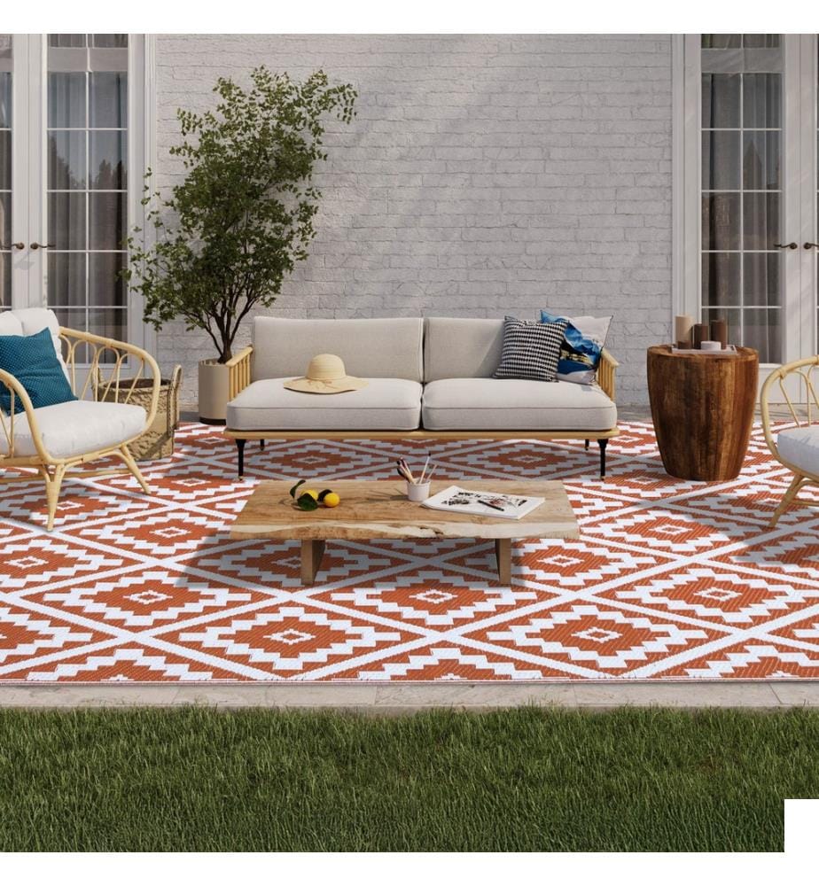 Tapis extérieur rectangulaire Vahiné 270 x 470 cm - Terracotta