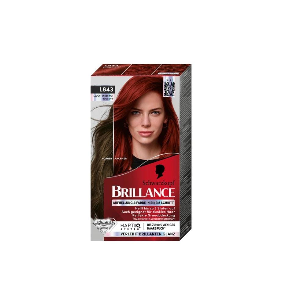 Schwarzkopf BRILLANCE Coloration Brillance L843 Rouge éclatant