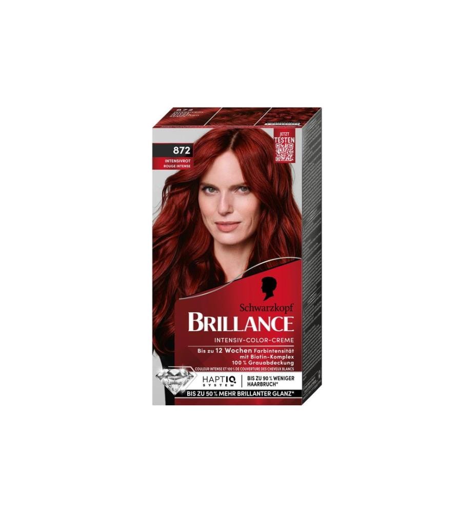 Coloration cheveux Schwarzkopf BRILLANCE Brillance 872 Rouge intense