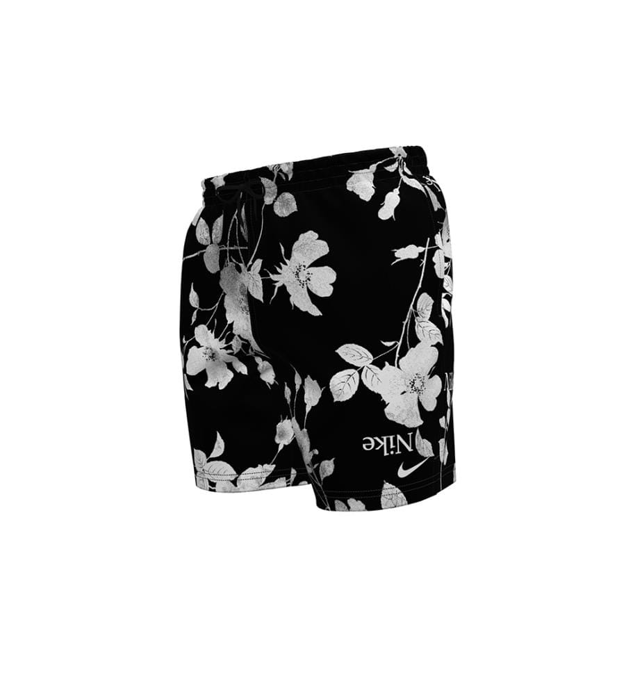 Short de bain Fine Floral Homme 7" Volley - Noir