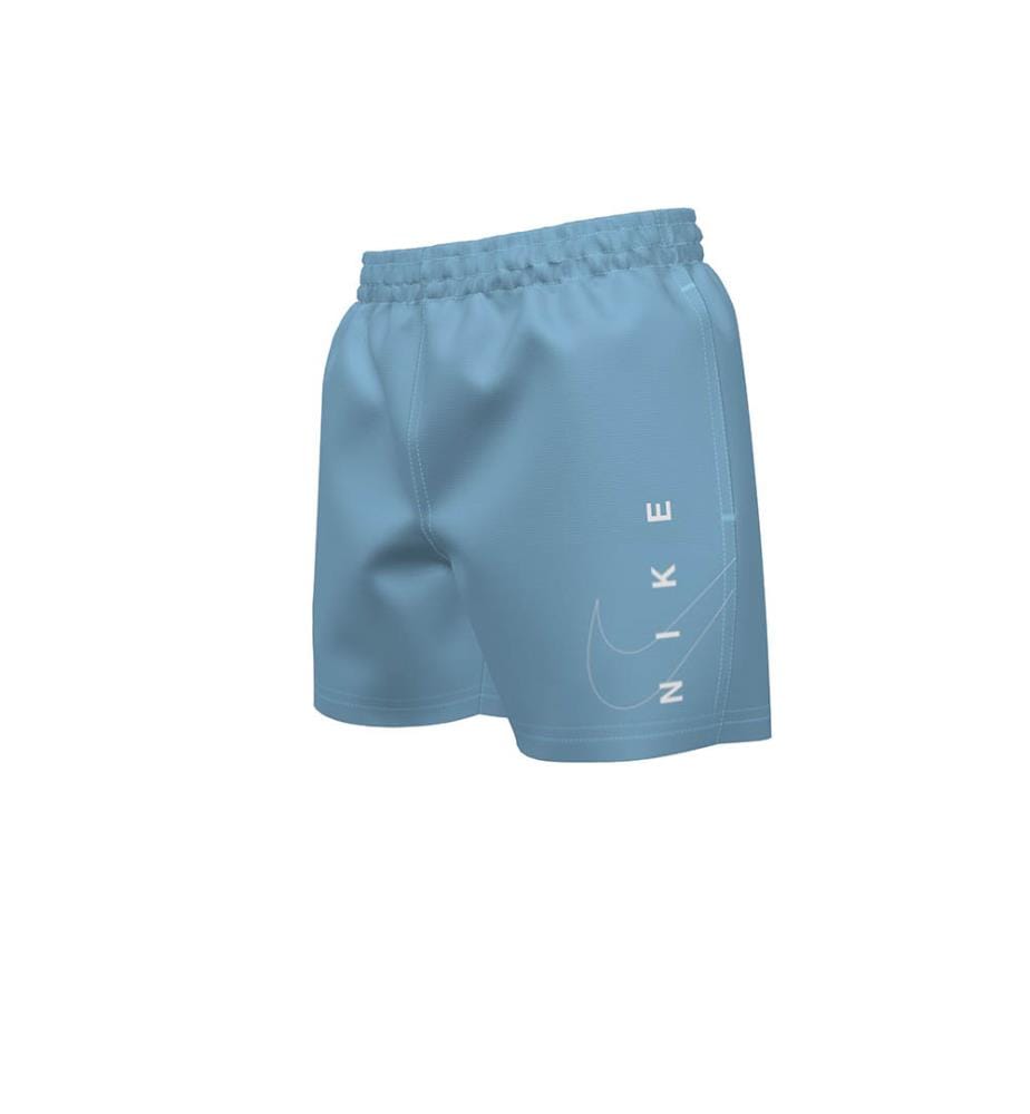 Short de Bain Volley 4" Split Logo - Aquarius Blue