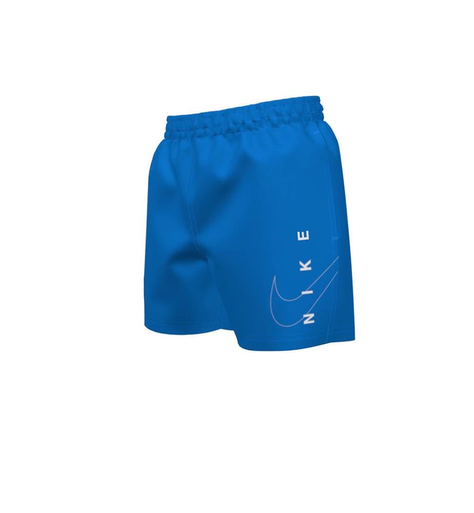 Short de Bain Volley 4" Split Logo - Photo Blue
