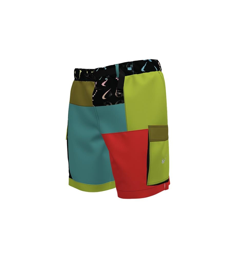 Short de Bain Volley 7" Voyage Colorblock Best Of - Vert Orange