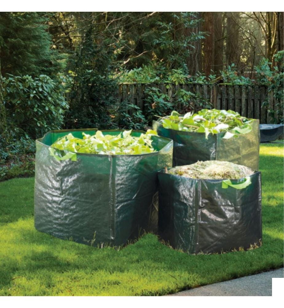 Lot de 3 Sacs de Jardin avec Poignées - Noir