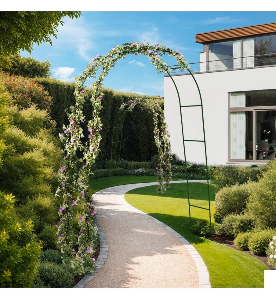 Lot de 2 Arches de jardin arrondies 235cm