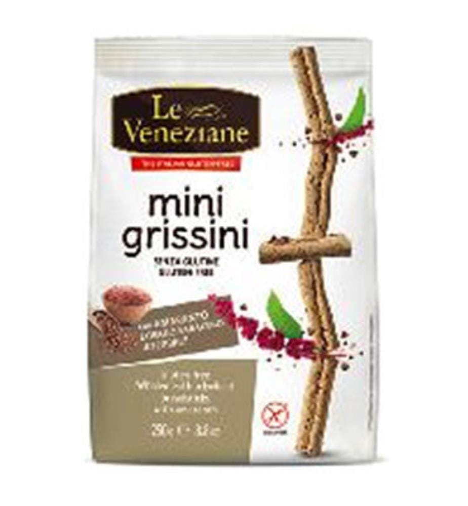 Le Veneziane Mini Breadsticks With Amaranth And Whole Buckwheat (mini-baguettes de pain à l'amarante et au sarrasin complet) - 3 x 250 g