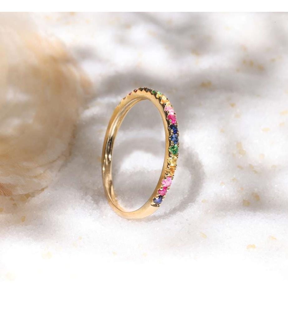 Bague Colorful love - Or Jaune 375/1000