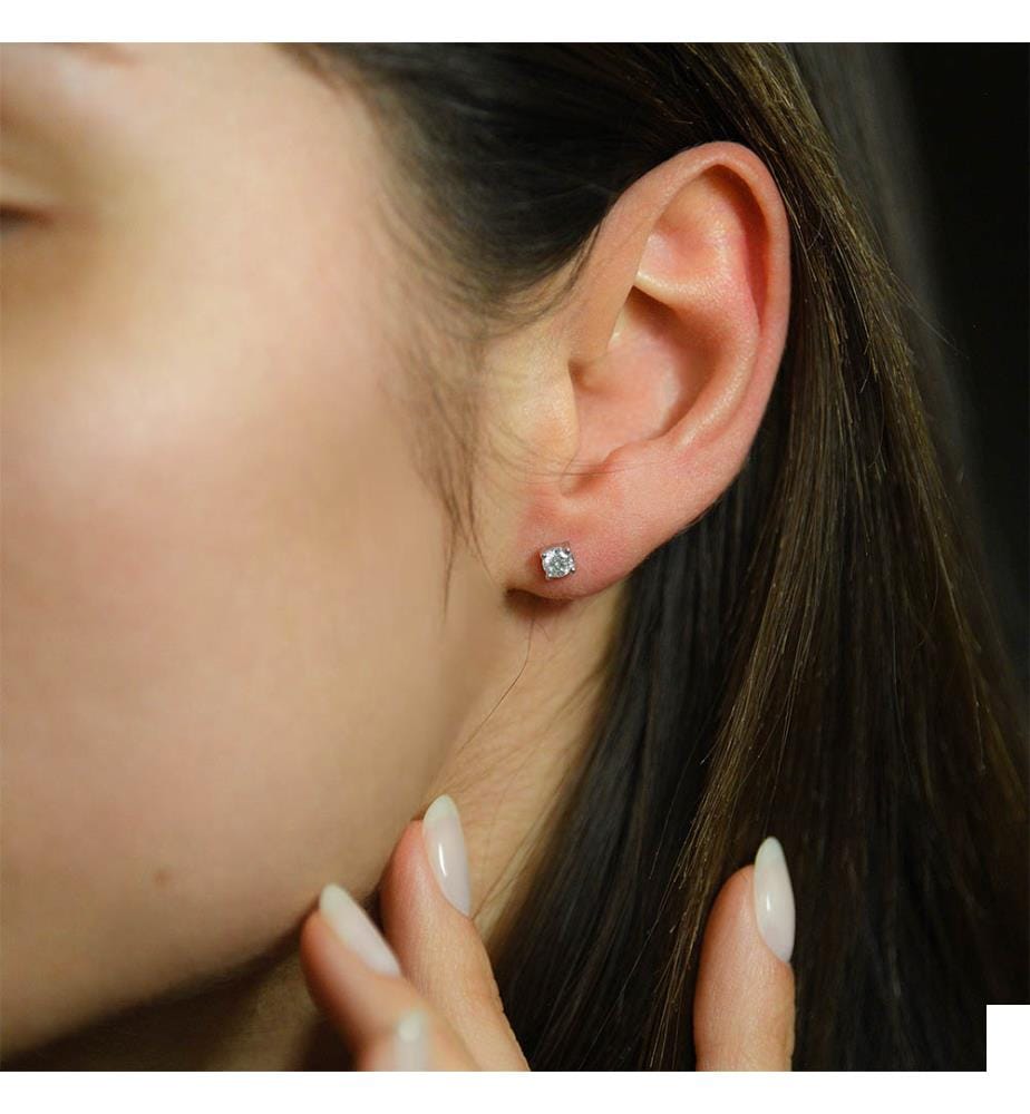 Boucles d'Oreilles Eternelle - Or Blanc
