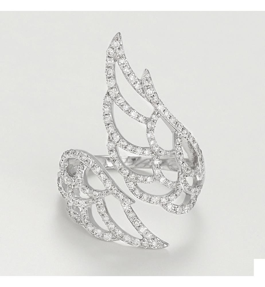 Bague Ailée - Or Blanc 375/1000