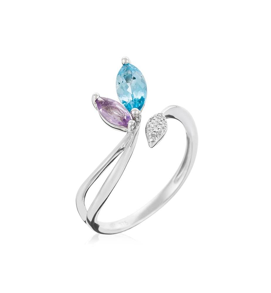 Bague Lys - Or Blanc