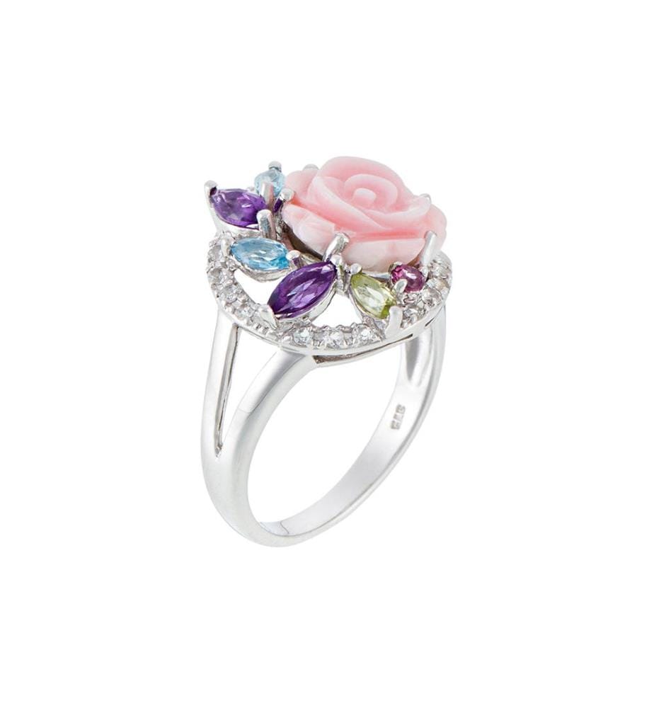 Bague Au Nom De La Rose - Or Blanc 375/1000