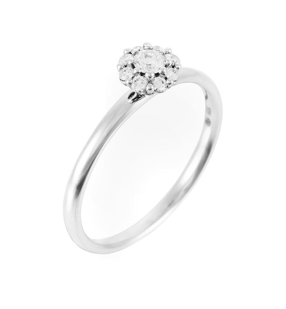 Bague Camelia - Or Blanc