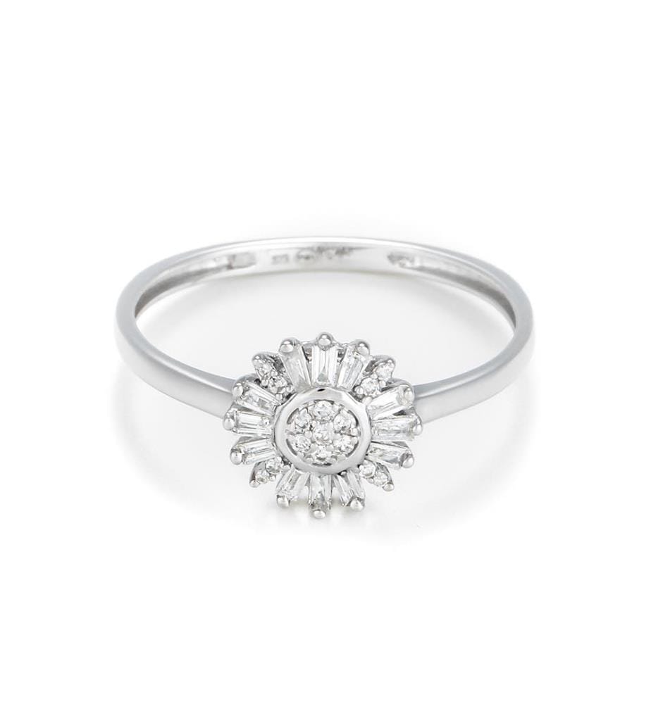 Bague Soleil - Or Blanc