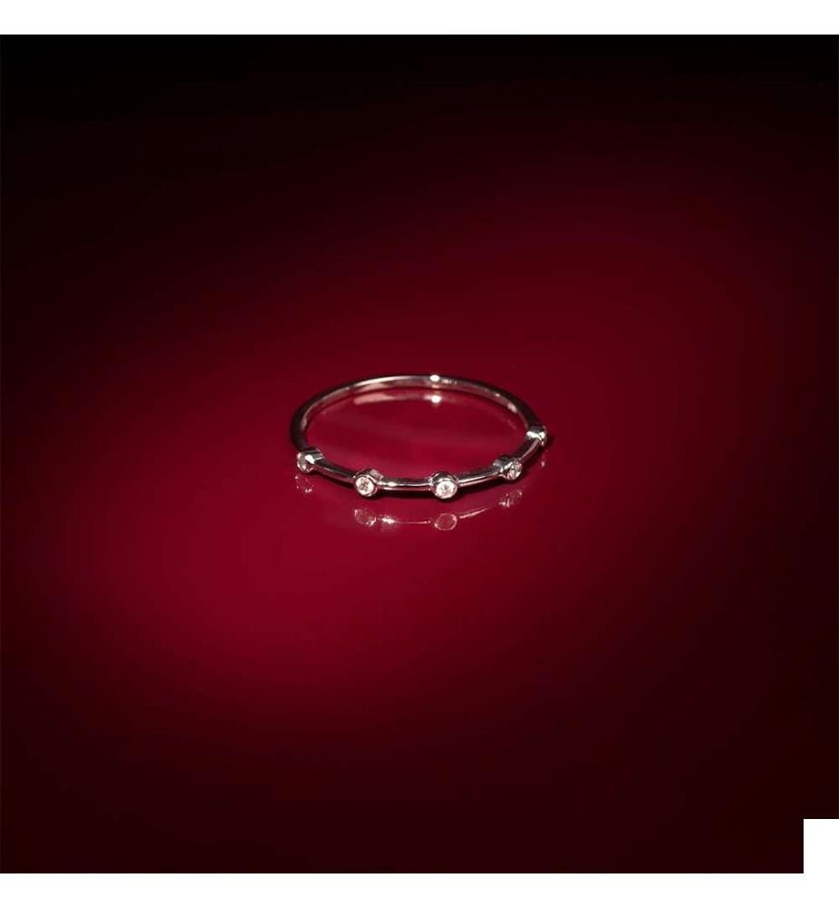 Bague Ensemble - Or Blanc 375/1000