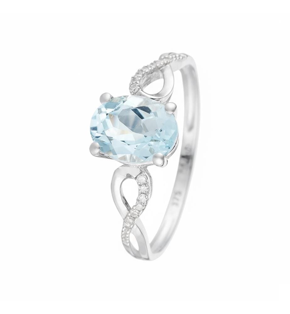 Bague "Tobago" - Or Blanc 375/1000