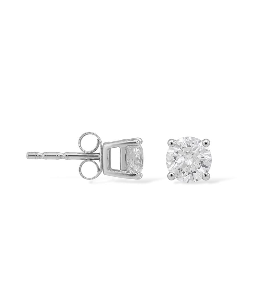 Boucles d'oreilles Evidence - Or Blanc 375/1000