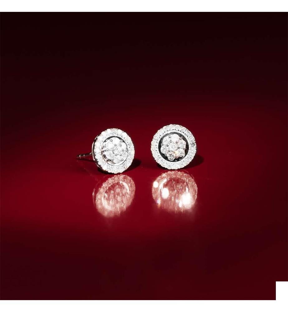 Boucles d'Oreilles Canberra - Or Blanc 375/1000