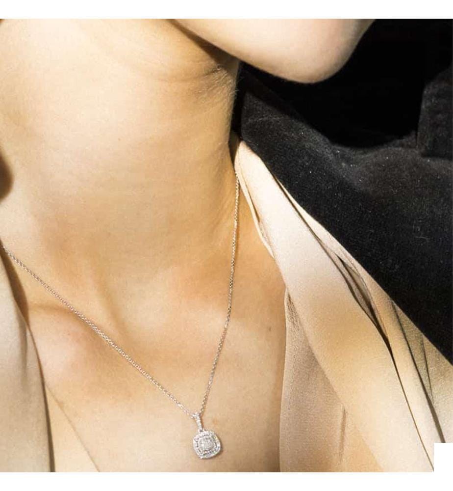 Pendentif The one - Or Blanc 375/1000