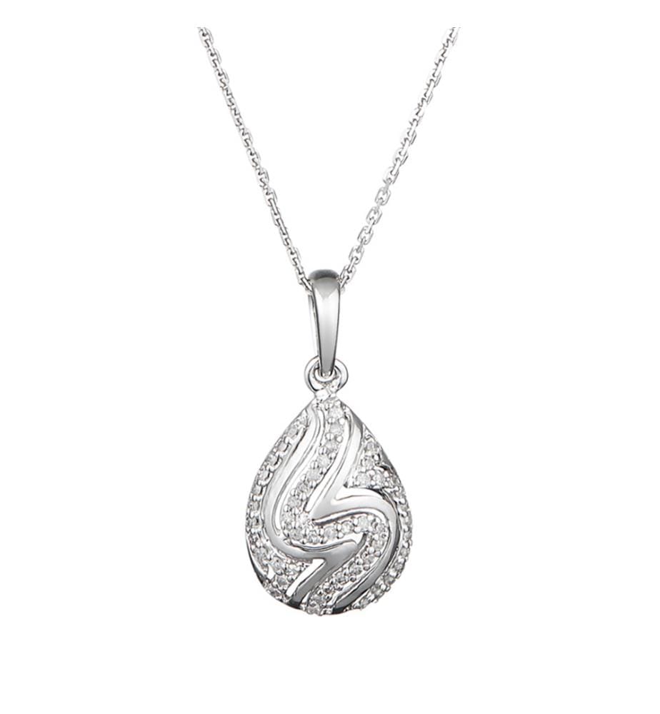 Pendentif Zahira - Or Blanc 375/1000