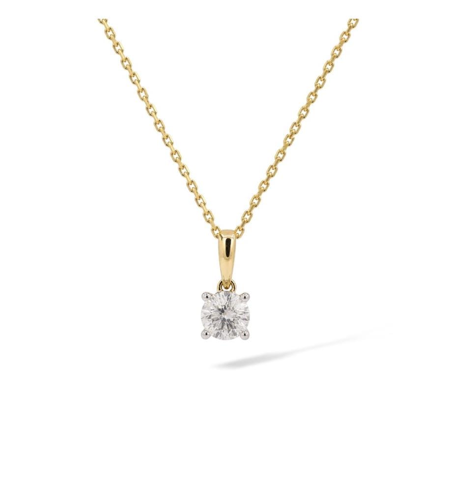 Pendentif solitaire Evidence - Or Jaune 375/1000
