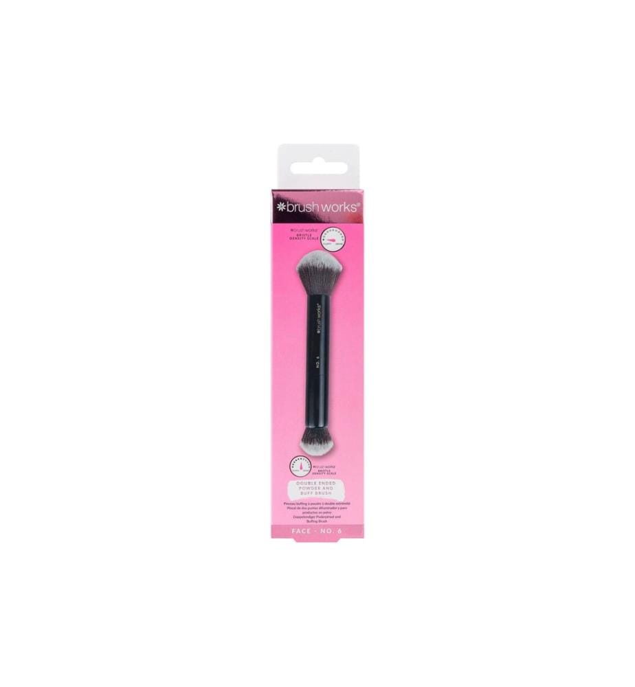 Brushworks No. 6 Brosse Double face, Poudre et polissage, Synthétique