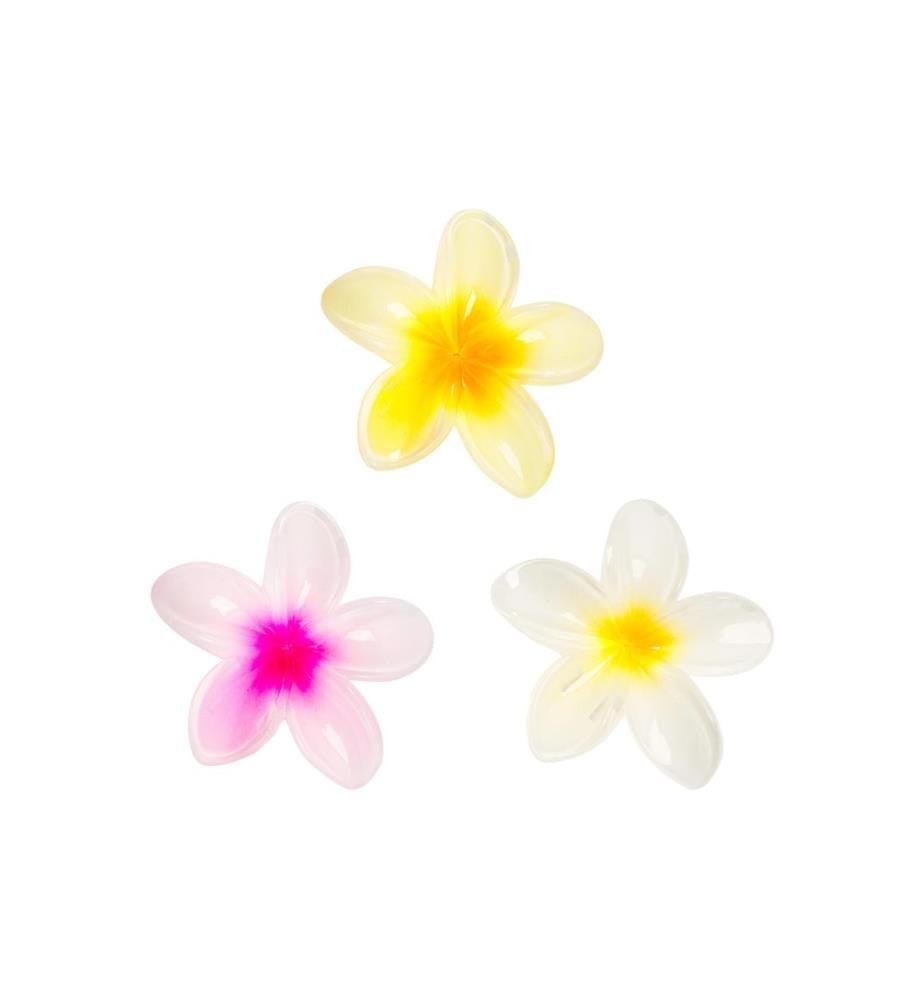 Brushworks Clips à griffes Fleur tropicale, paquet de 3