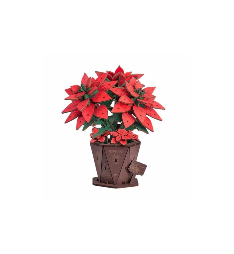 Rolife Kits de montage Poinsettia Étoile de Noël