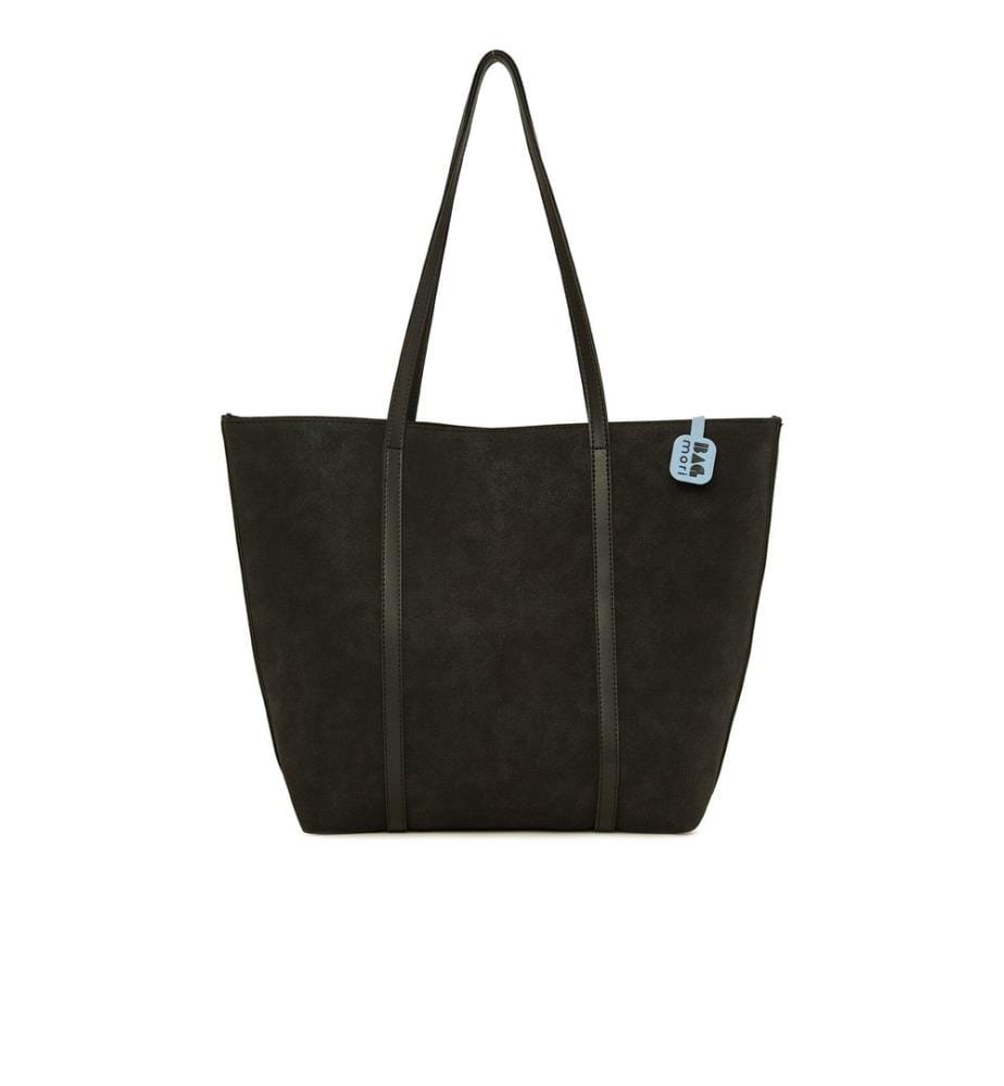 Sac cabas, 100 % simili nubuck, noir
