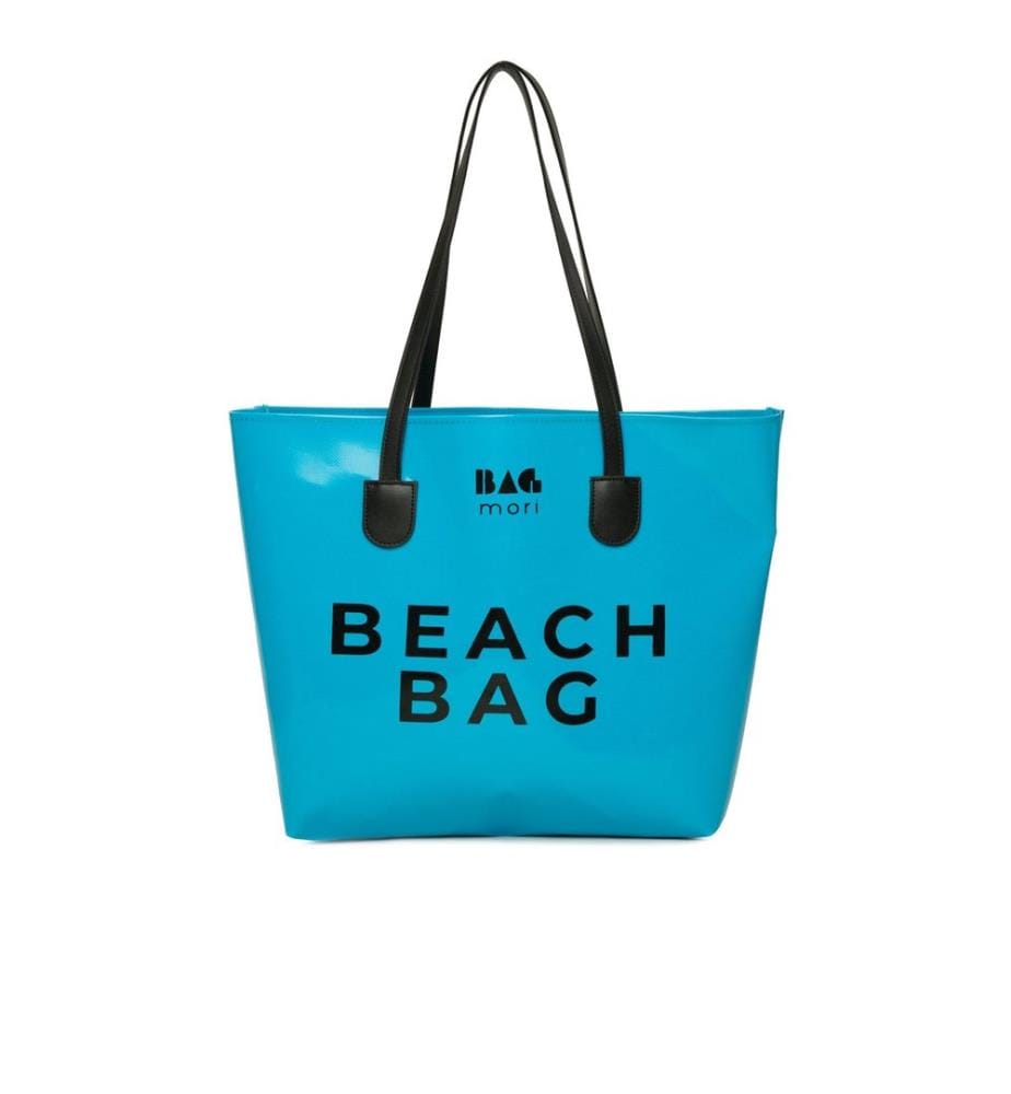 Sac de plage, 100 % plastique, bleu