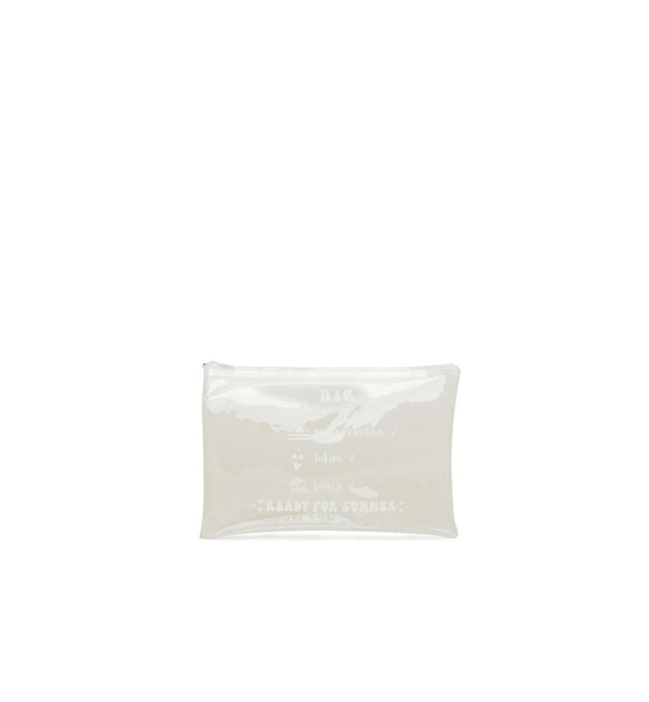 Sac de plage, 100 % plastique, blanc