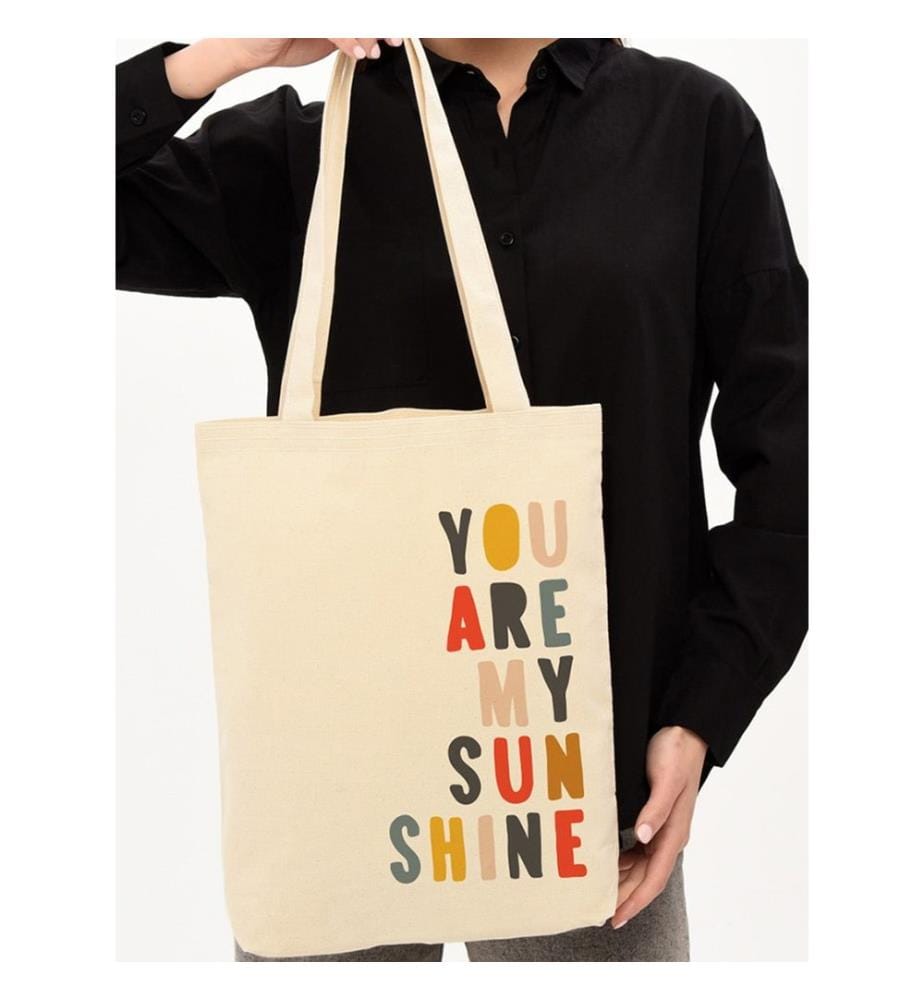 Sac cabas, 100 % coton, crème