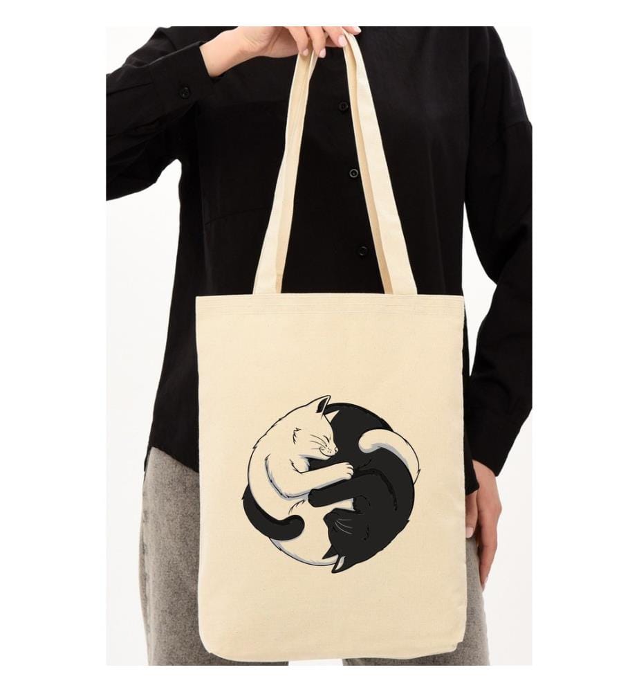 Sac cabas, 100 % coton, crème