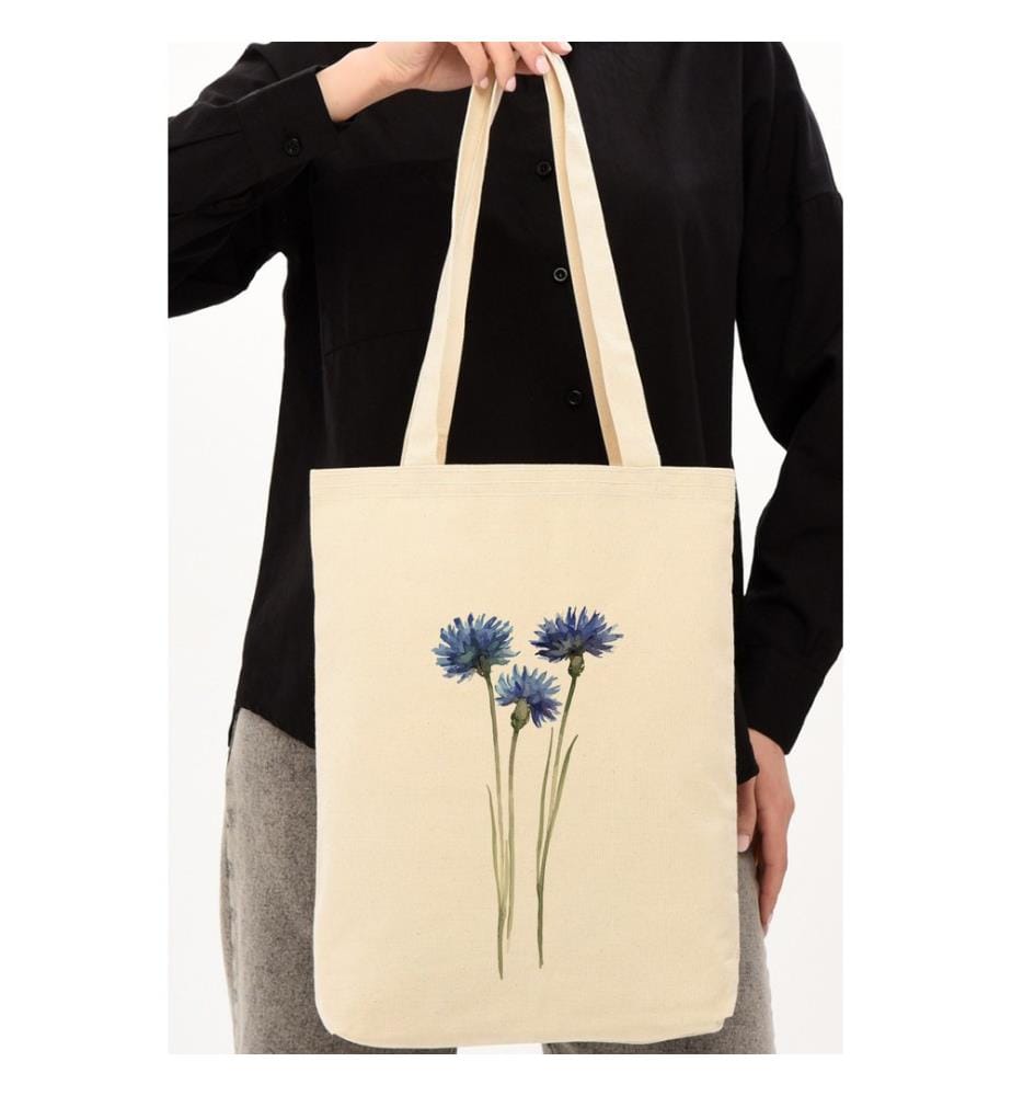 Sac cabas, 100 % coton, crème